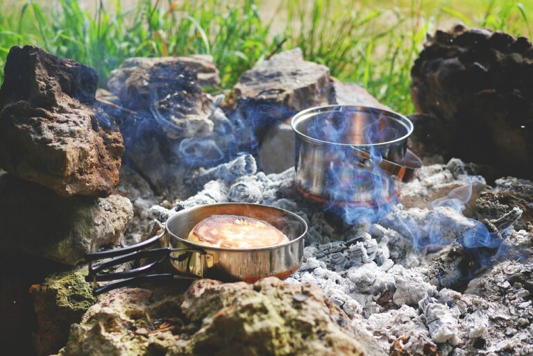 fire, campfire, Breakfast in Riggins